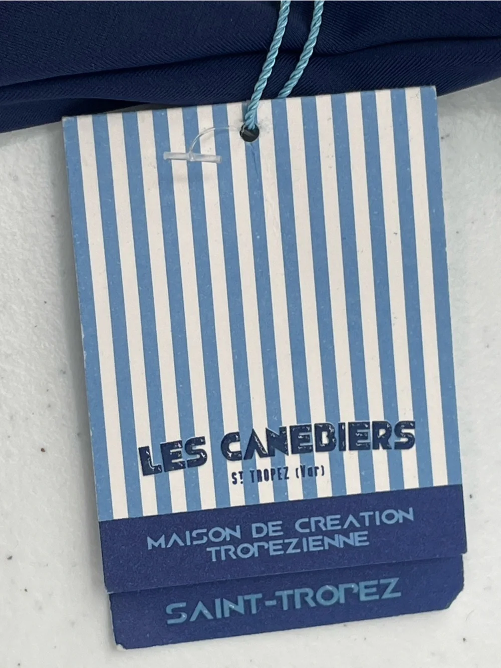 Les Canebiers NWT blue white bikini top